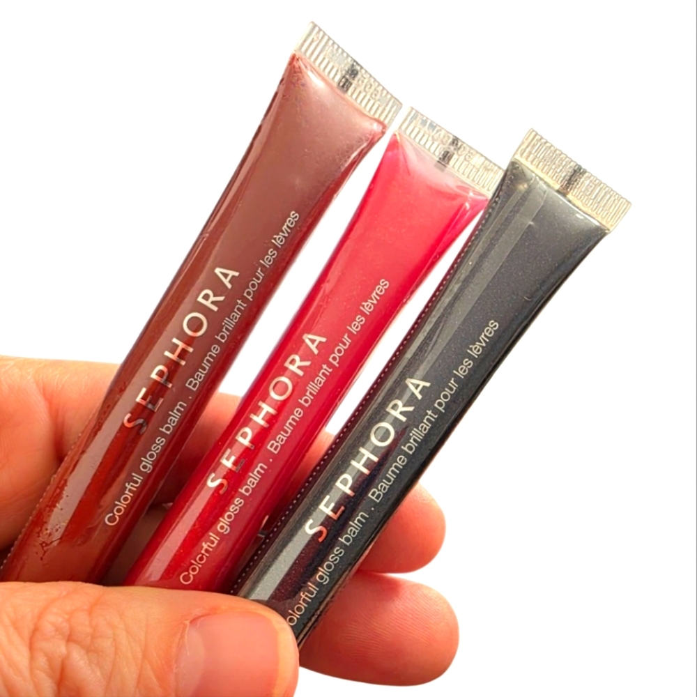 Set of 3 Sephora Colorful Gloss Balm Set Tomboy, Overdressed, Slick Pony